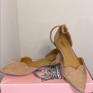 Brooke Taupe Suede Flat